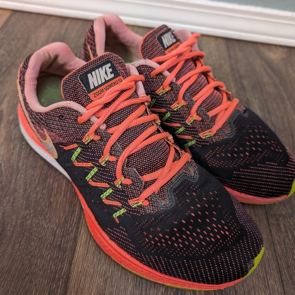 Nike Air Zoom Vomero 10 Orange black men's size 10 running training sneakers - Picture 2 of 6
